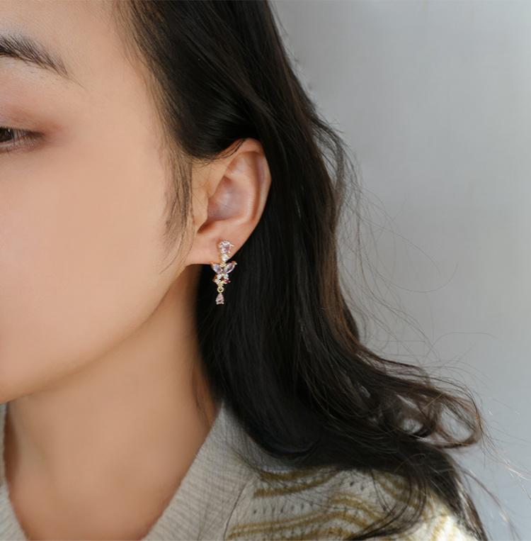 18K Gold Spring Scenery Earrings