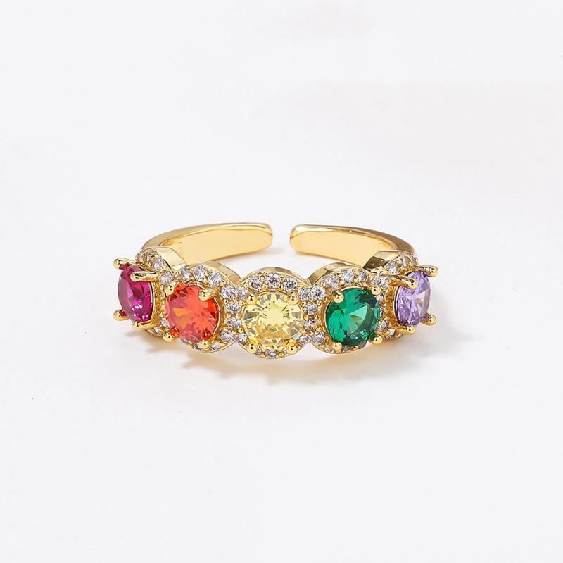 "Tourmaline Tapestry" Open Ring