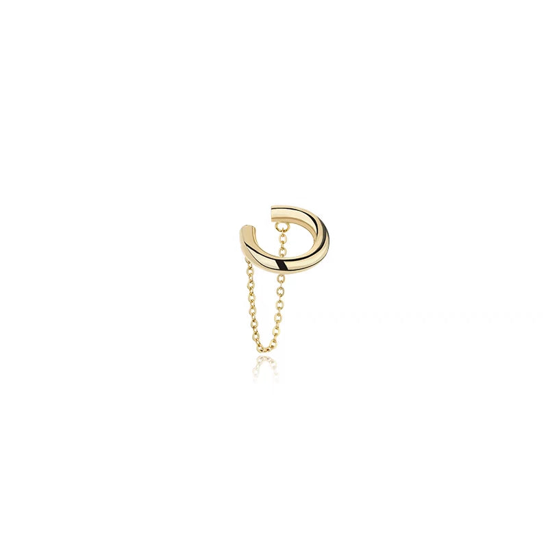 18K Gold Simple Chain Cuff