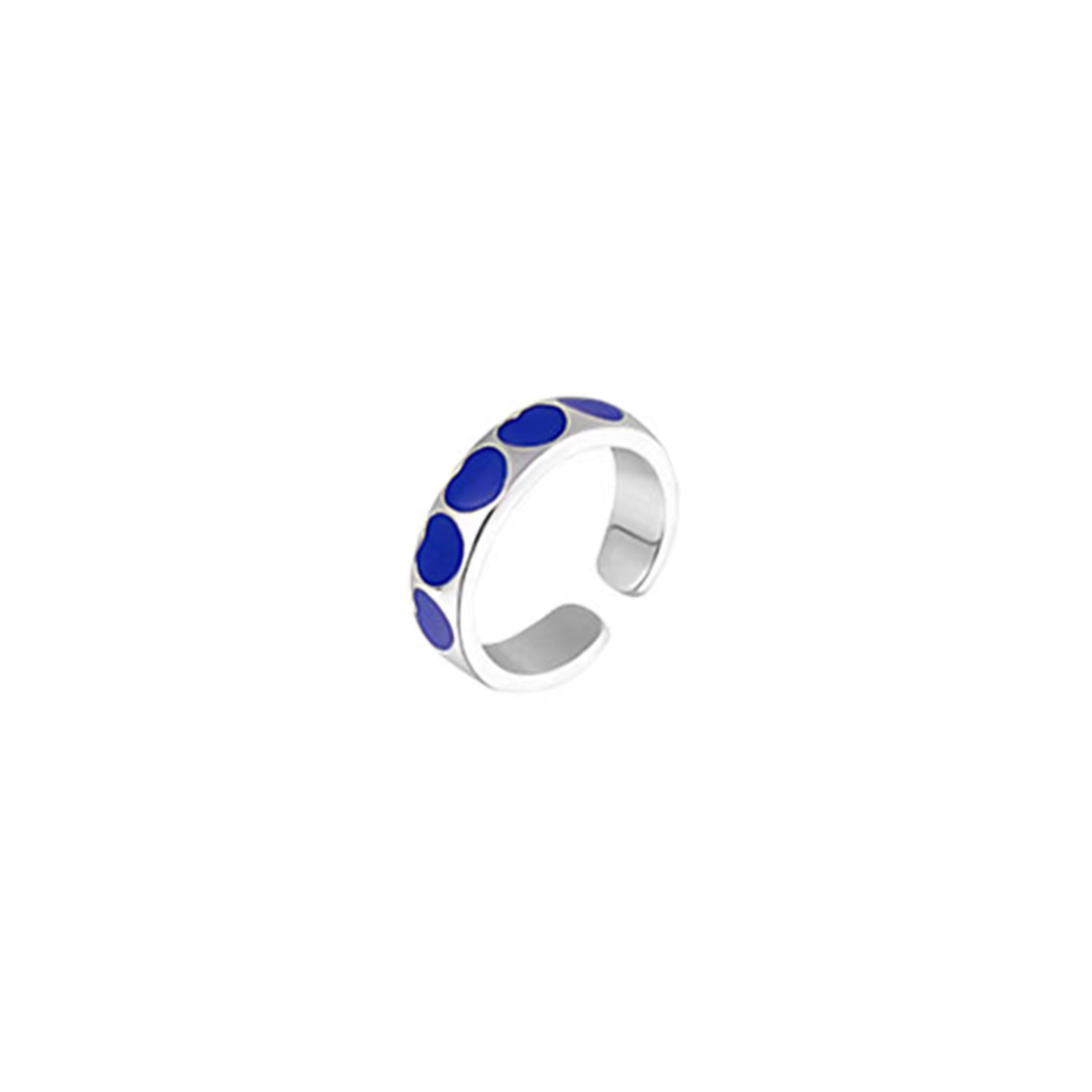 Klein Blue Zen Circle Surgical Steel Open Ring