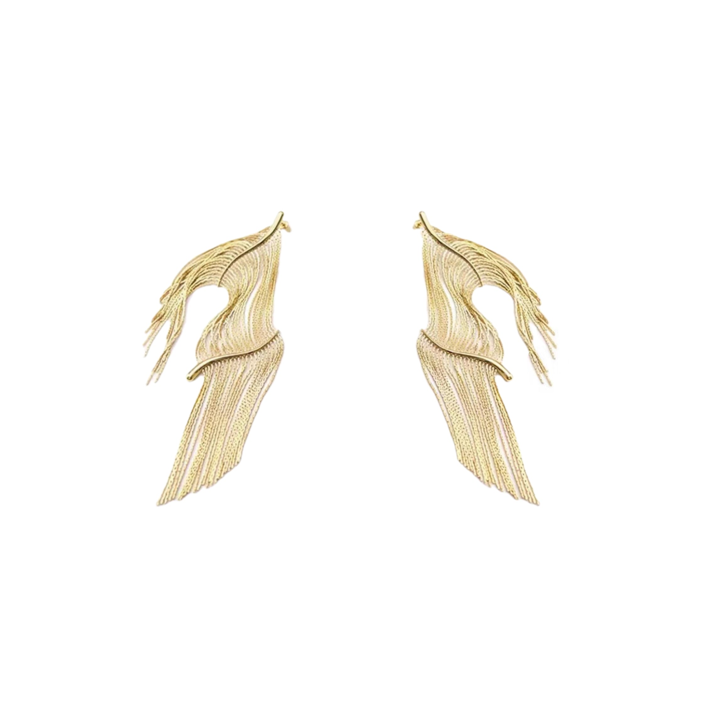 Golden Festive Flamboyance Earrings - Christmas Edition