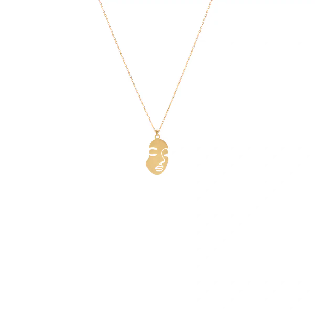 Abstract Muse 18K Gold Pendant Necklace