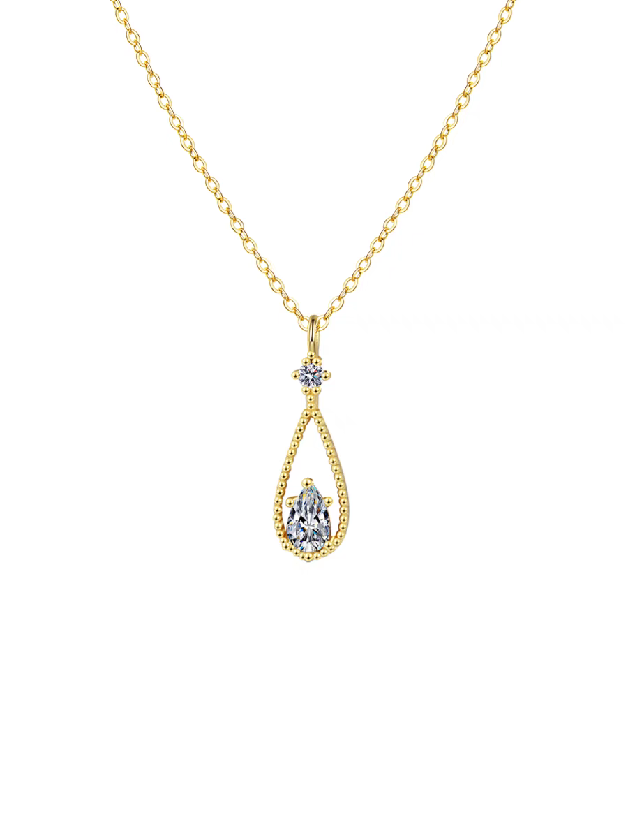 14K Gold Elegance Droplet Necklace