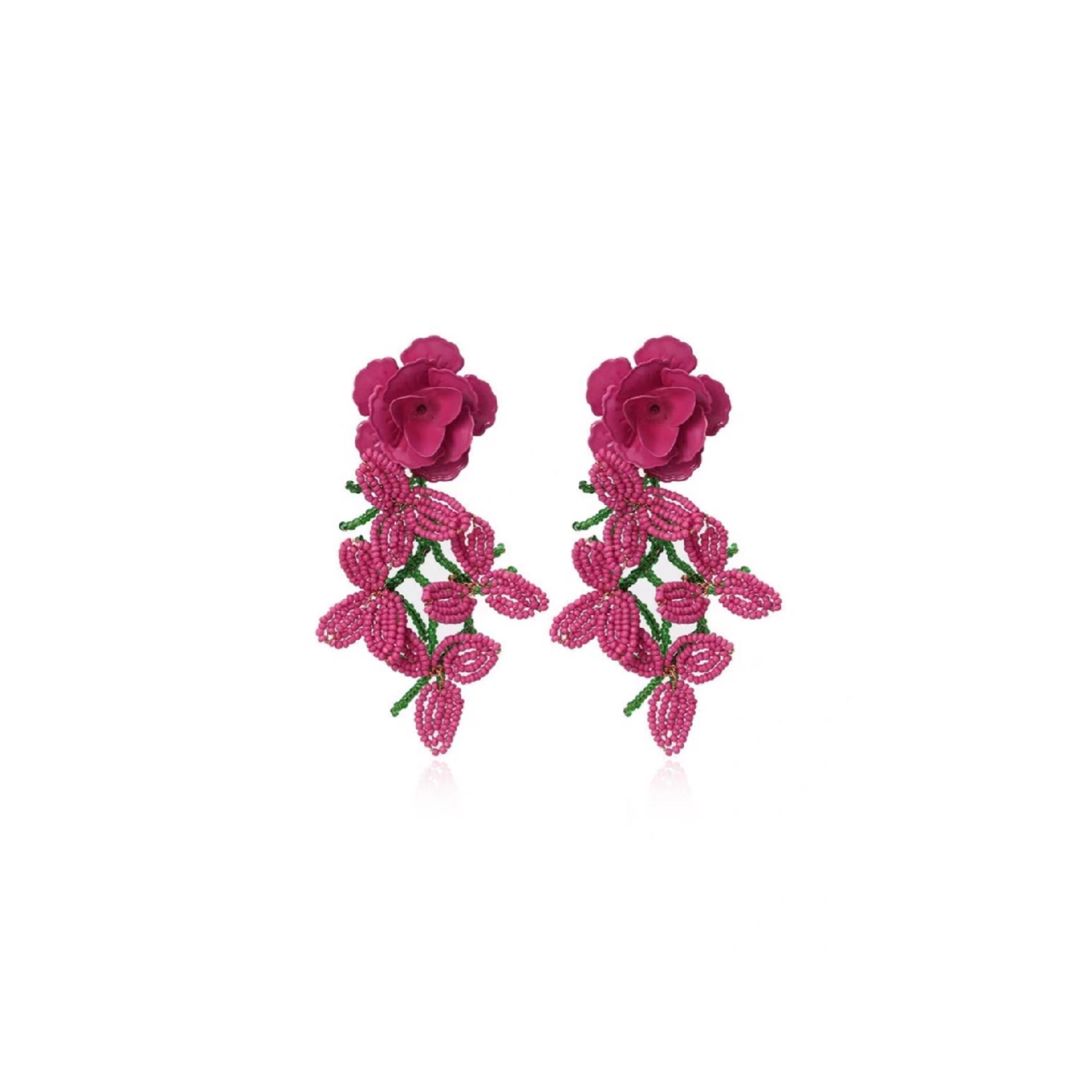 Fiorenza Floral Beaded Earrings